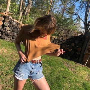 Rusty orange graphic tee